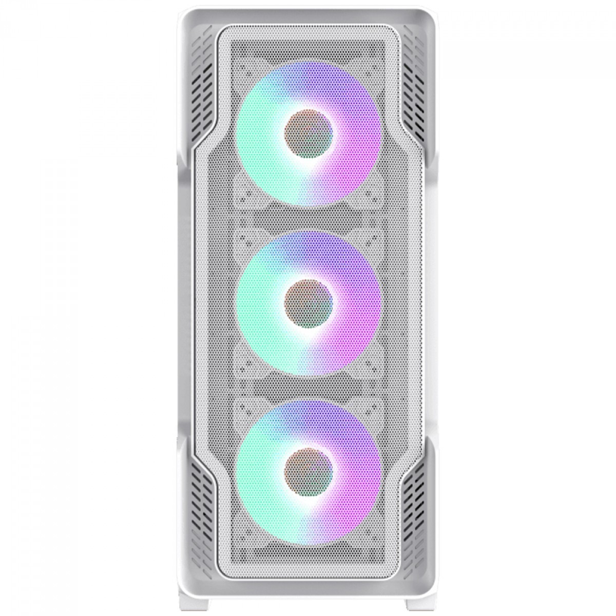 Gabinete Gamer Gamemax Siege White, Mid Tower, EATX, Vidro Temperado, Branco, Sem Fonte, Sem Fan