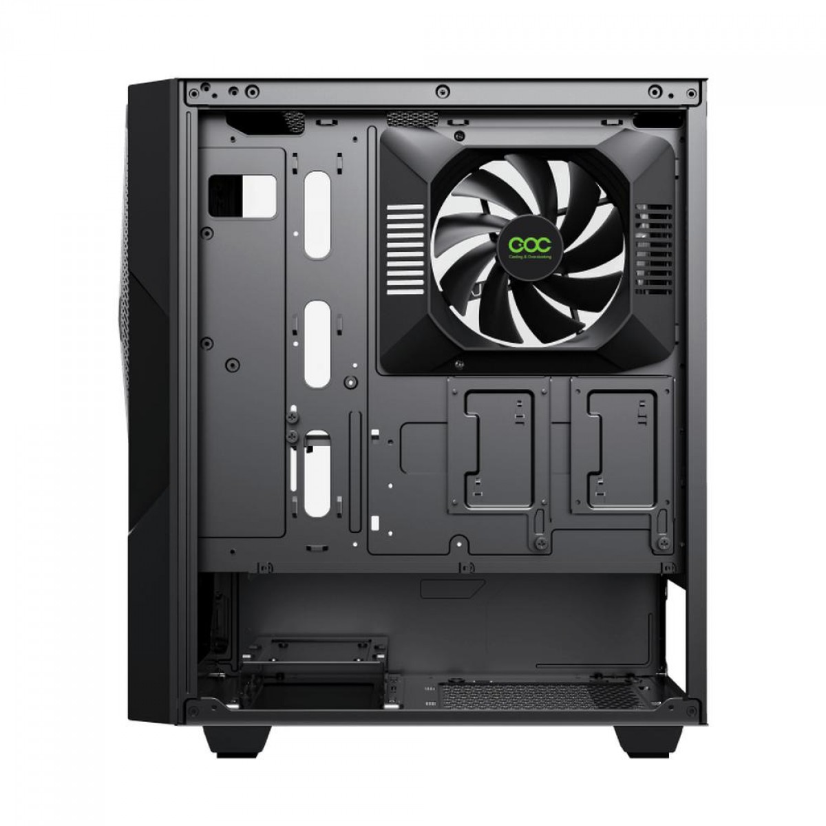Gabinete Gamer Gamemax 3609BK, Typhoon, ARGB, Mid Tower, Vidro Temperado, Black, Sem Fonte, Com 2 Fans