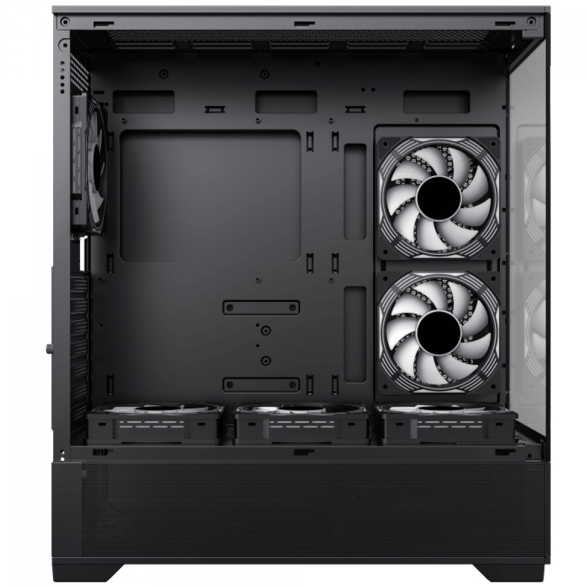 Gabinete Gamer Gamemax Vista Black, Mid Tower, ATX, Vidro Temperado, Preto, Sem Fonte, Sem Fans 