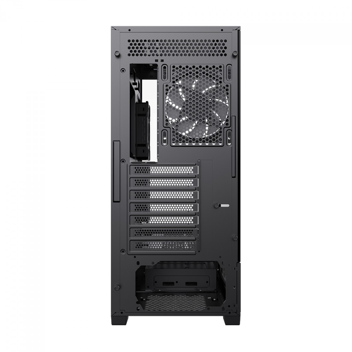 Gabinete Gamer Gamemax Vista Black, Mid Tower, ATX, Vidro Temperado, Preto, Sem Fonte, Sem Fans 