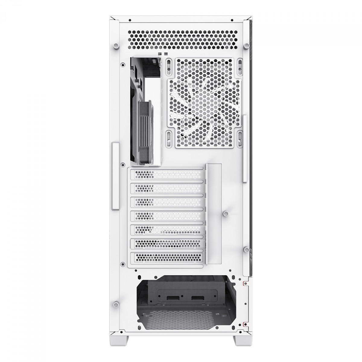 Gabinete Gamer Gamemax Vista White, Mid Tower, ATX, Vidro Temperado, Branco, Sem Fonte, Sem Fan