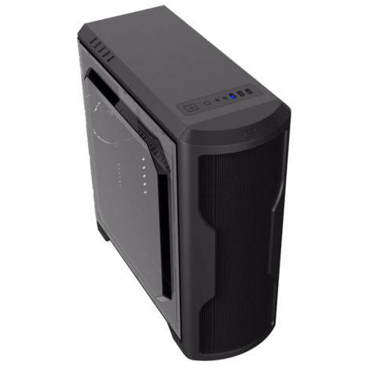 Gabinete Gamer Gamemax Wave G562W, Mid Tower, Com 1 Fan Green, Lateral em Acrílico, Black, Sem Fonte