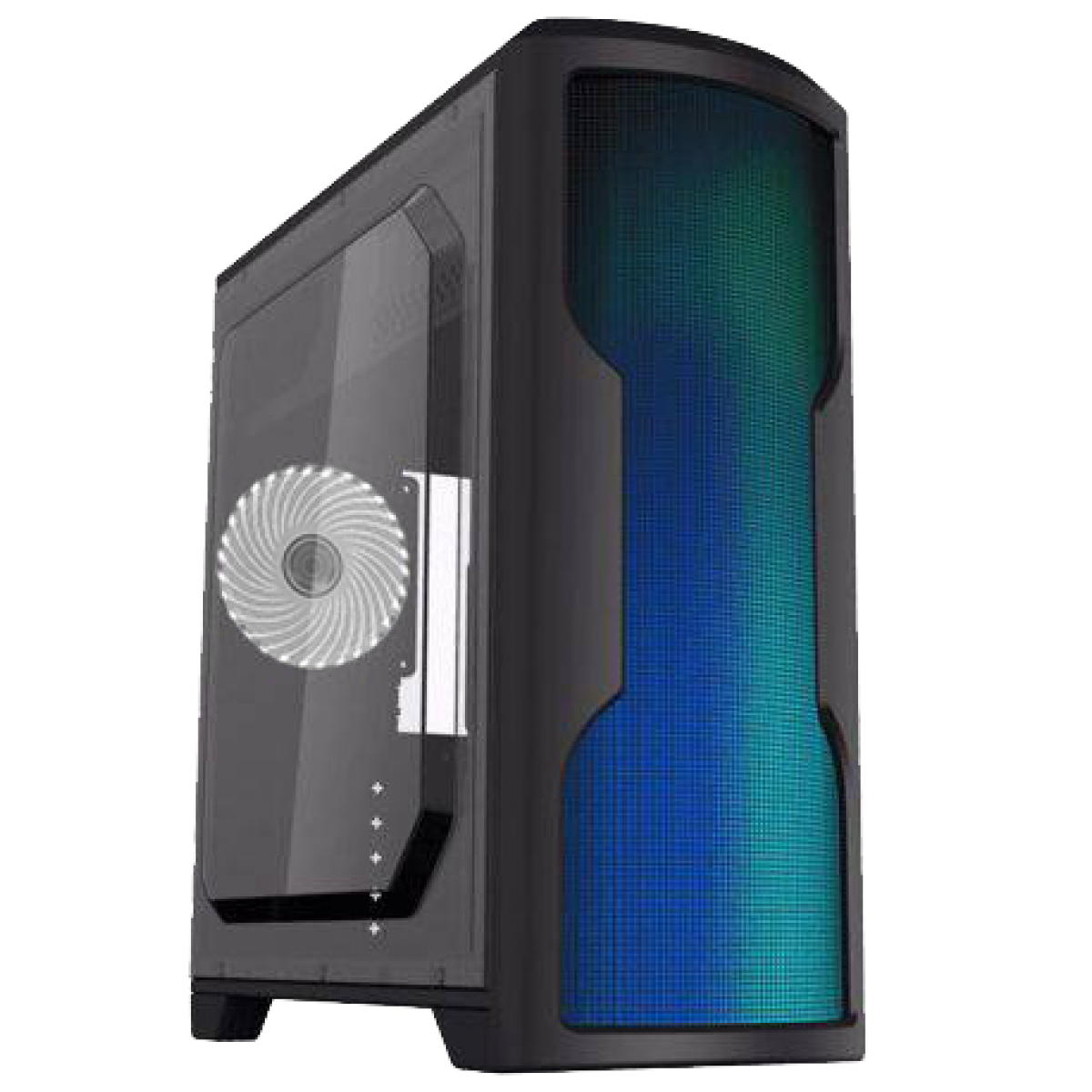 Gabinete Gamer Gamemax Wave G562W, Mid Tower, Com 1 Fan White, Lateral em Acrílico, Black, Sem Fonte