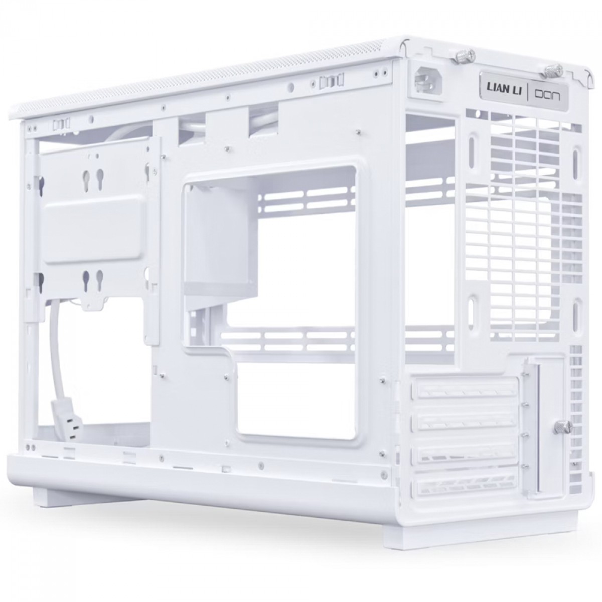 Gabinete Gamer Lian Li 011 A3-mATX WD White, Mini Tower, Aço, M-ATX, Sem Fonte, Sem Fan, Branco