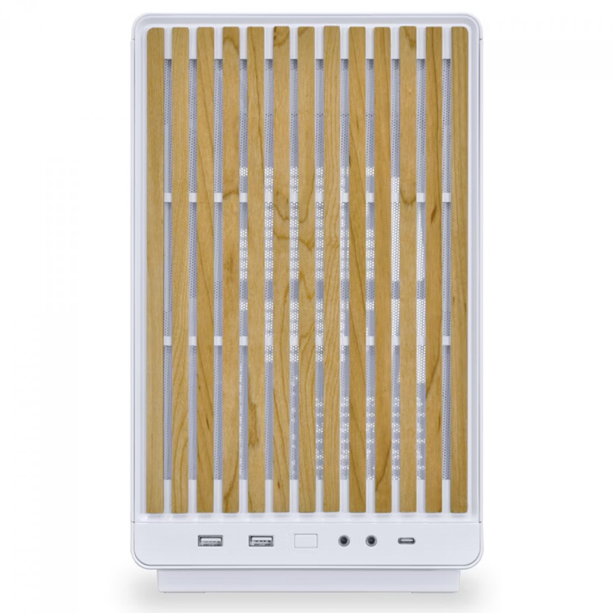 Gabinete Gamer Lian Li 011 A3-mATX WD White, Mini Tower, Aço, M-ATX, Sem Fonte, Sem Fan, Branco