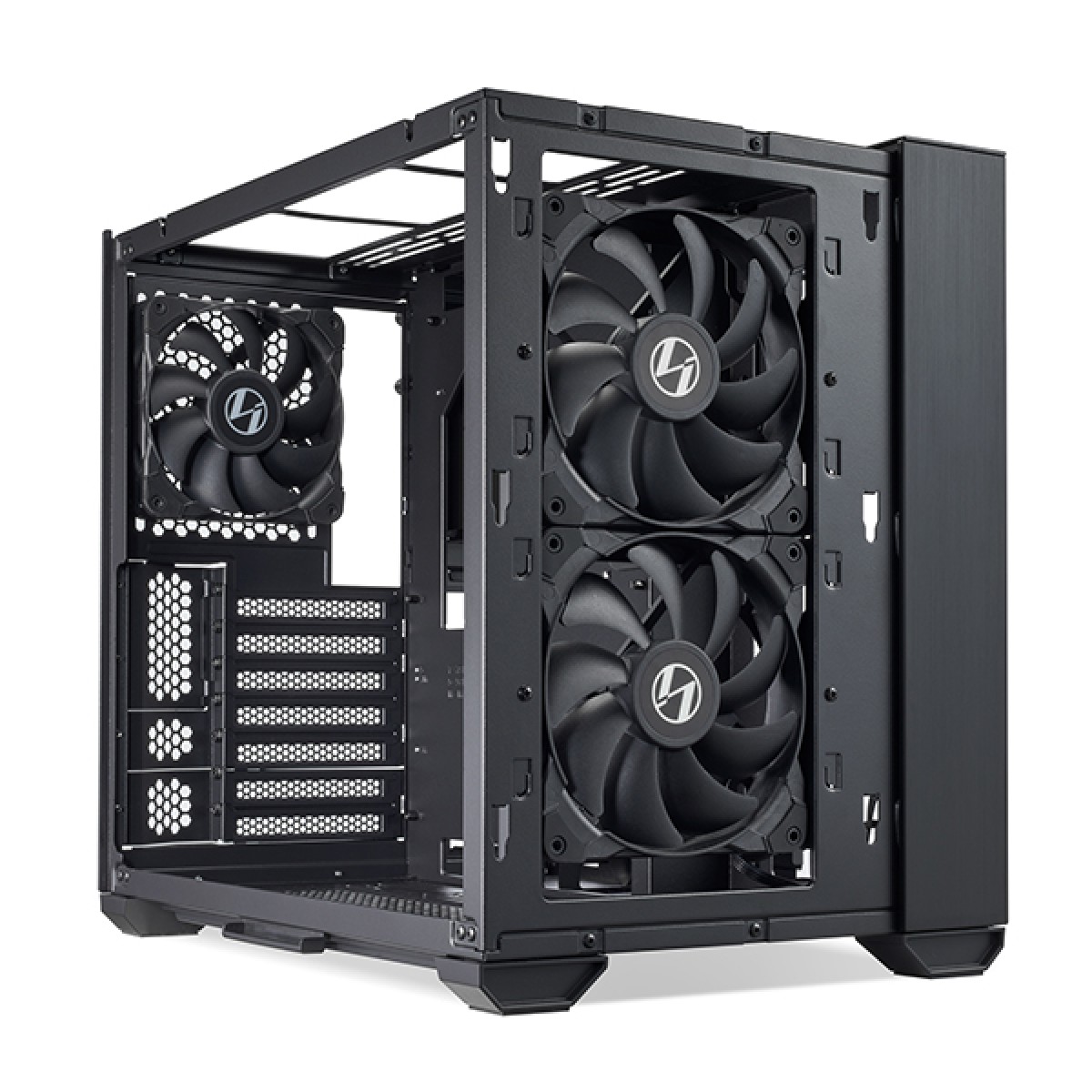 Gabinete Gamer Lian Li 011 Air Mini, Mini Tower, Vidro Temperado, Black, ATX, Sem Fonte, Com 3 Fans, O11 AM X