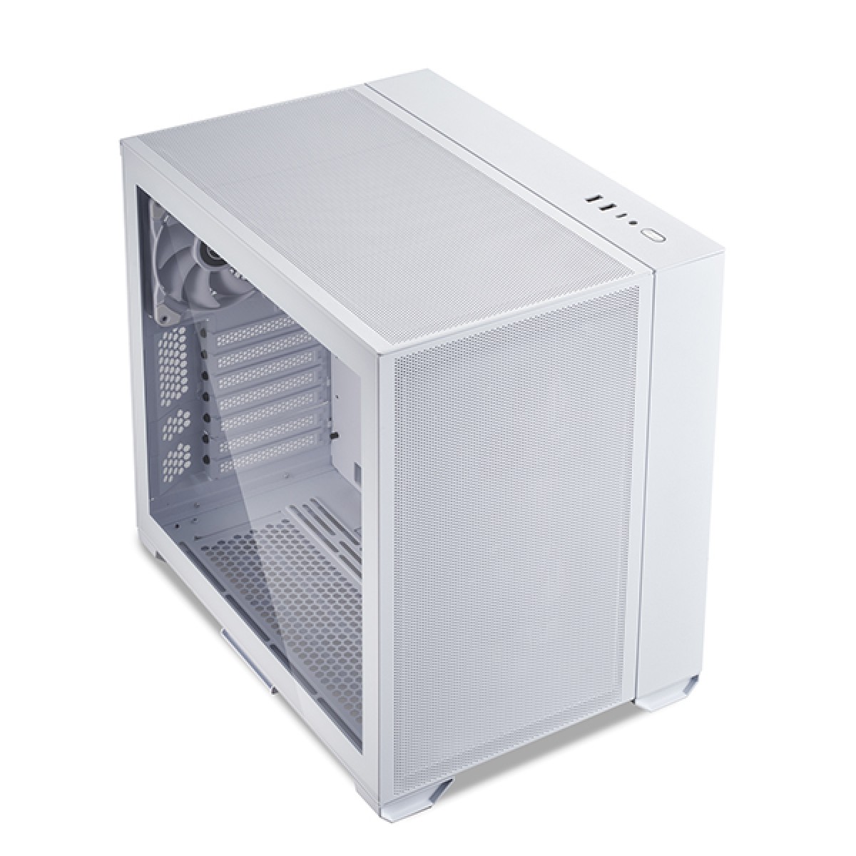 Gabinete Gamer Lian Li 011 Air Mini, Mini Tower, Vidro Temperado, White, ATX, Sem Fonte, Com 3 Fans, O11 AM W