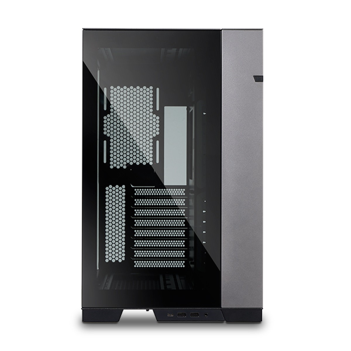 Gabinete Gamer Lian Li 011 Dynamic EVO, RGB, Mid Tower, Vidro Temperado, Gray, E-ATX, Sem Fonte, Sem Fan, O11DE G
