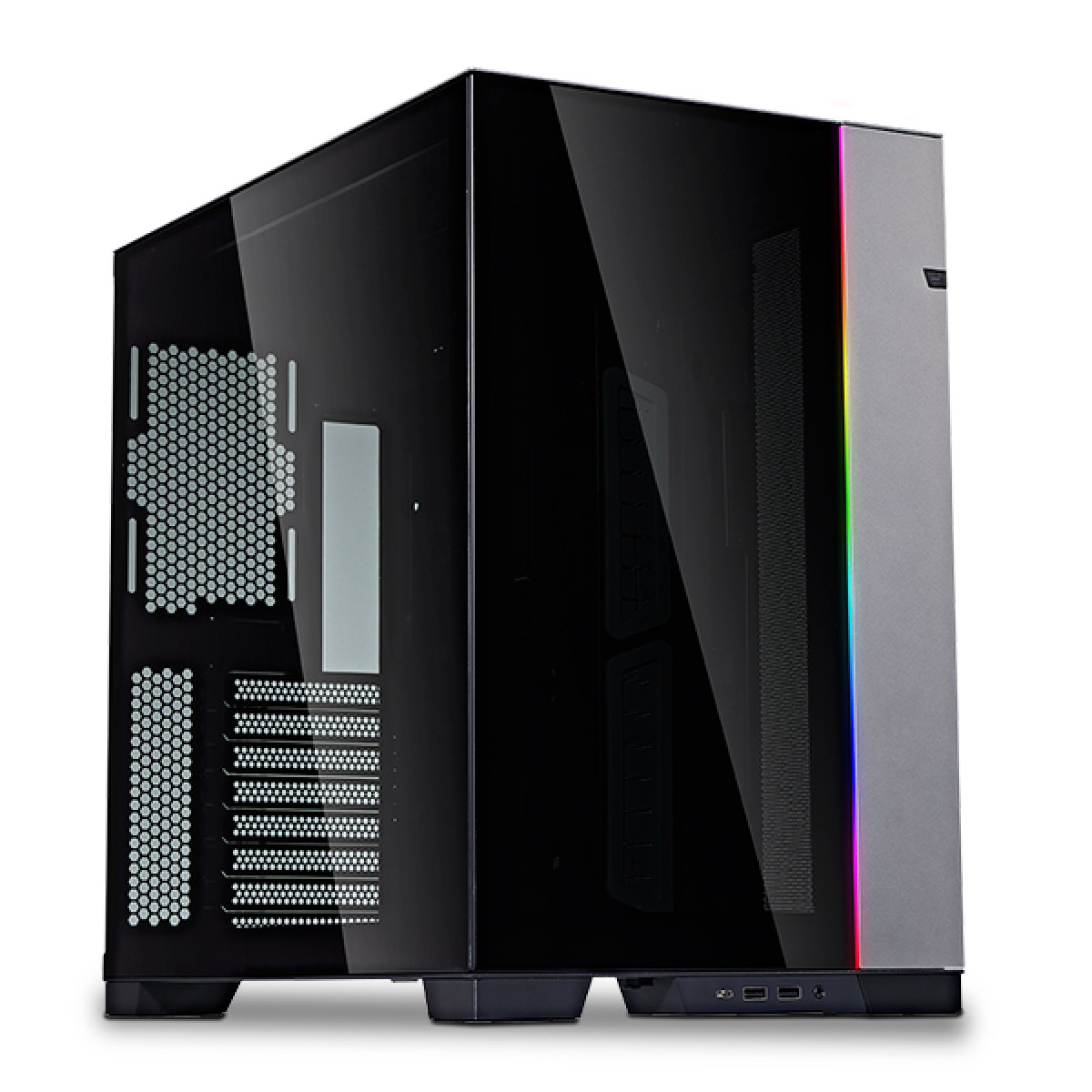 Gabinete Gamer Lian Li 011 Dynamic EVO, RGB, Mid Tower, Vidro Temperado, Gray, E-ATX, Sem Fonte, Sem Fan, O11DE G