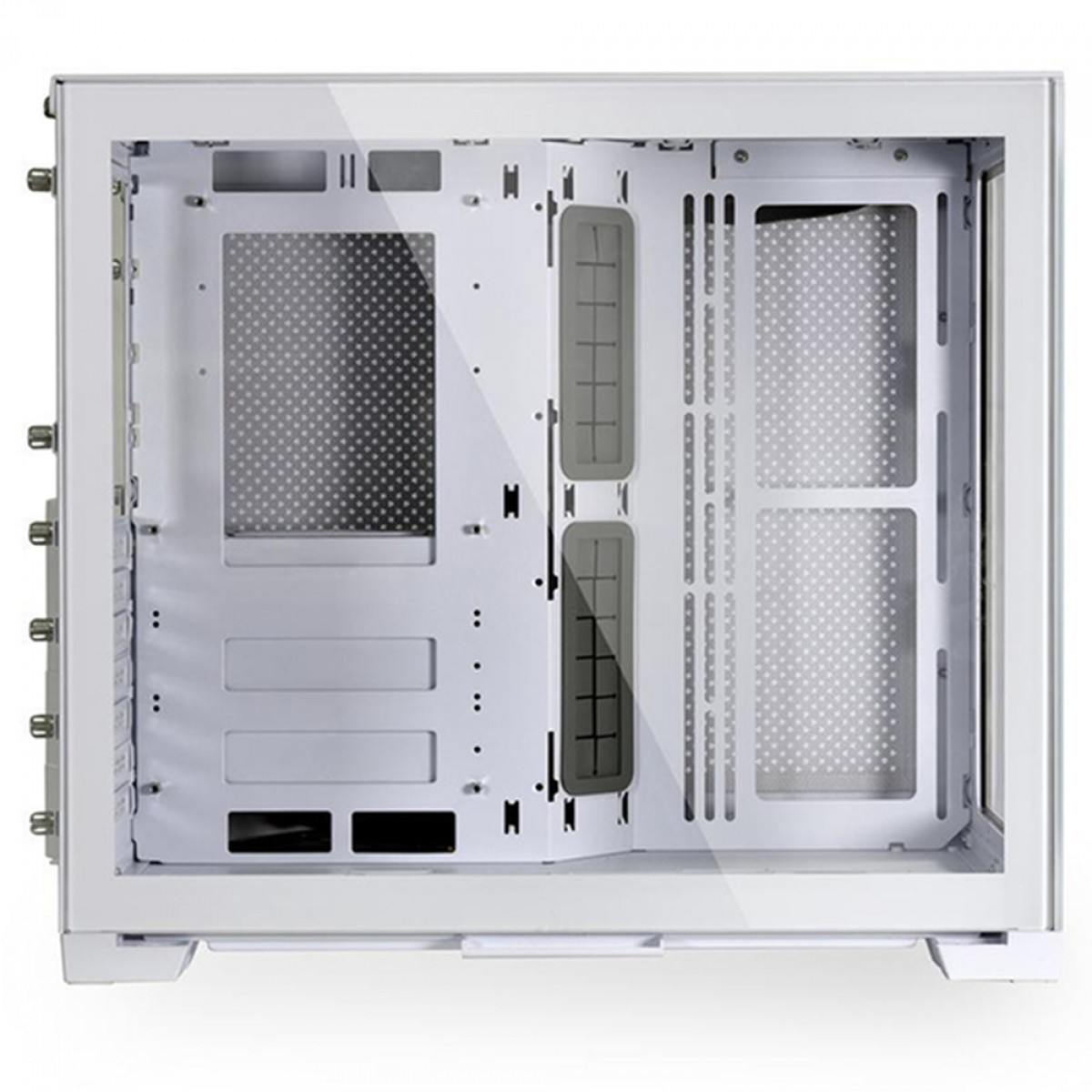 Gabinete Gamer Lian Li 011 Dynamic Mini, Mini Tower, Vidro Temperado, White, ATX, Sem Fonte, Sem Fan, O11DMINI-S - OPEN BOX