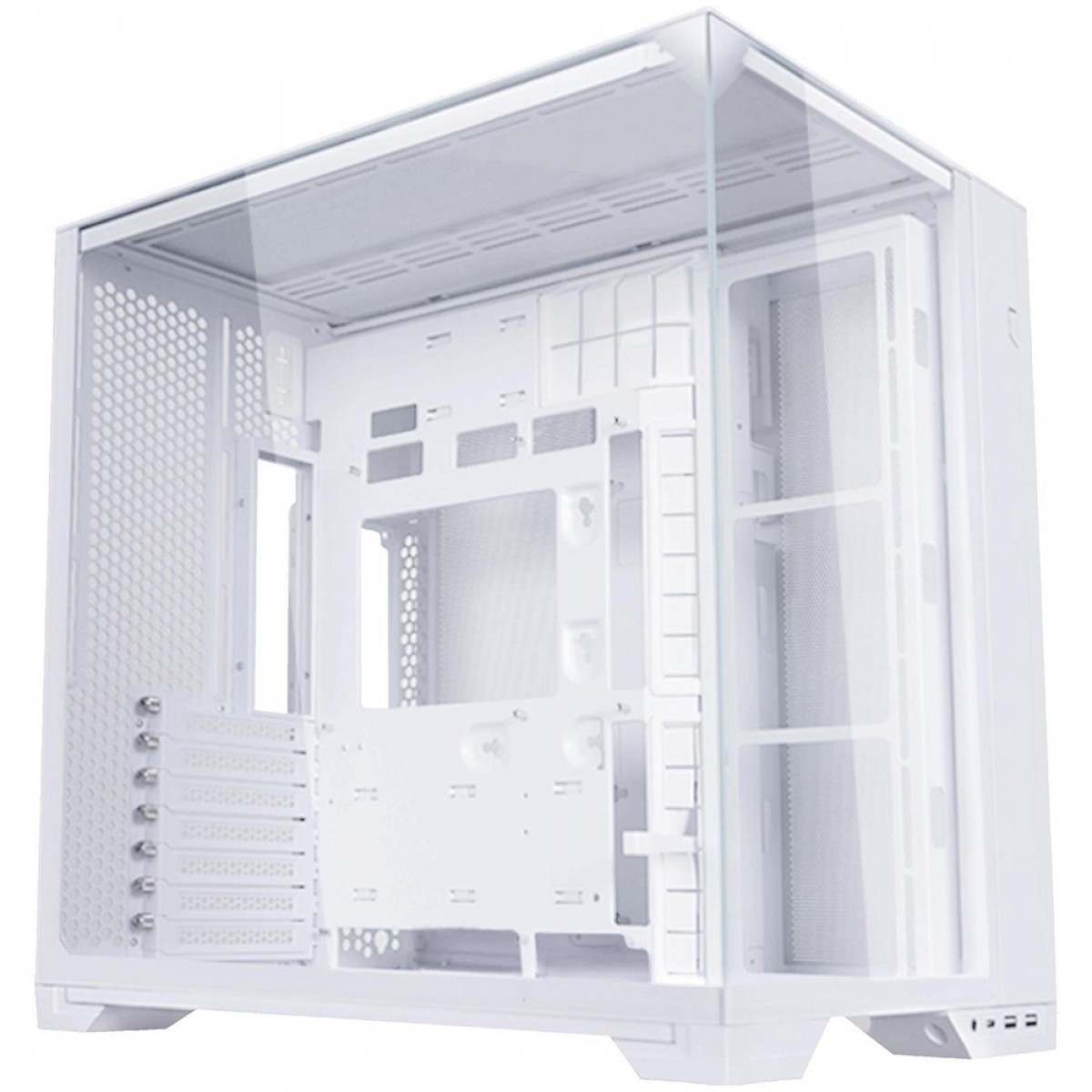 Gabinete Gamer Lian Li 011 Vision Compact, Mid Tower, Vidro Temperado, E-ATX, Sem Fonte, Sem Fan, White, O11VPW-M WHITE