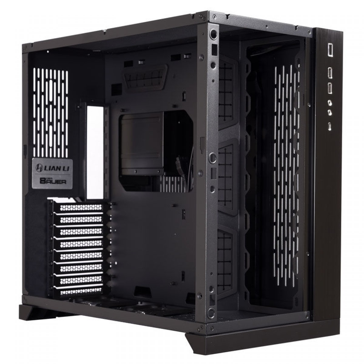 Gabinete Gamer Lian Li O11 Dynamic, Mid Tower, Vidro Temperado, Black, Sem Fonte, Sem Fan, PC-O11 DX