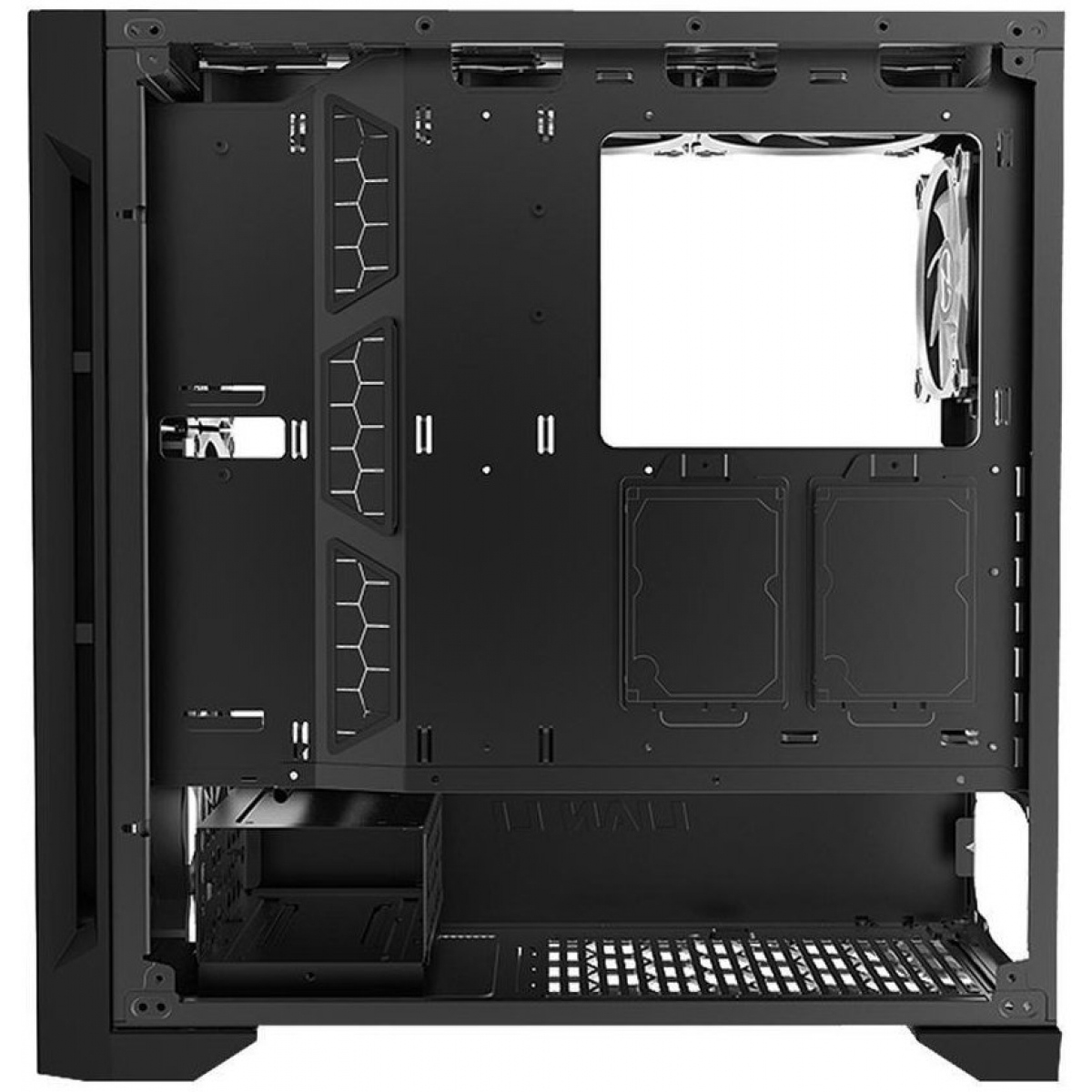 Gabinete Gamer Lian Li Lancool One Digital, Mid Tower, Vidro Temperado, Black, Sem Fonte, Sem Fan