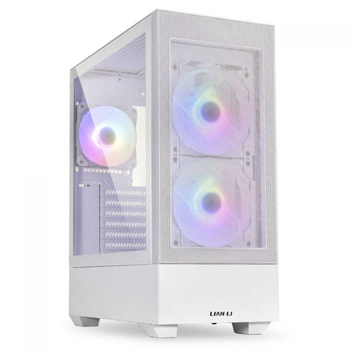 Gabinete Gamer Lian Li Lancool 205 Mesh, Mid Tower, Vidro Temperado, White, ATX, Sem Fonte, Com 3 Fans