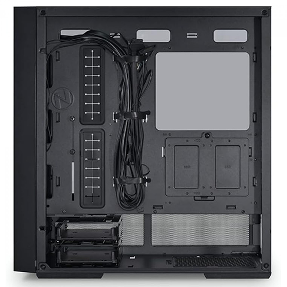 Gabinete Gamer Lian Li Lancool 206 RX, Mid Tower, ATX, RGB, Vidro Temperado, Black, Com 2 Fans, LANCOOL 206RX