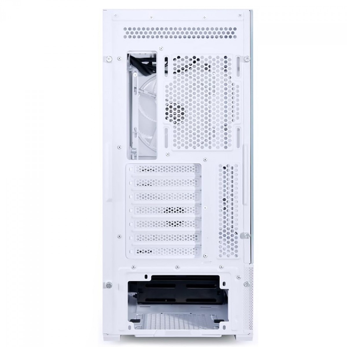 Gabinete Gamer Lian Li Lancool 206 RX, Mid Tower, ATX, RGB, Vidro Temperado, White, Com 2 Fans, LANCOOL 206RW