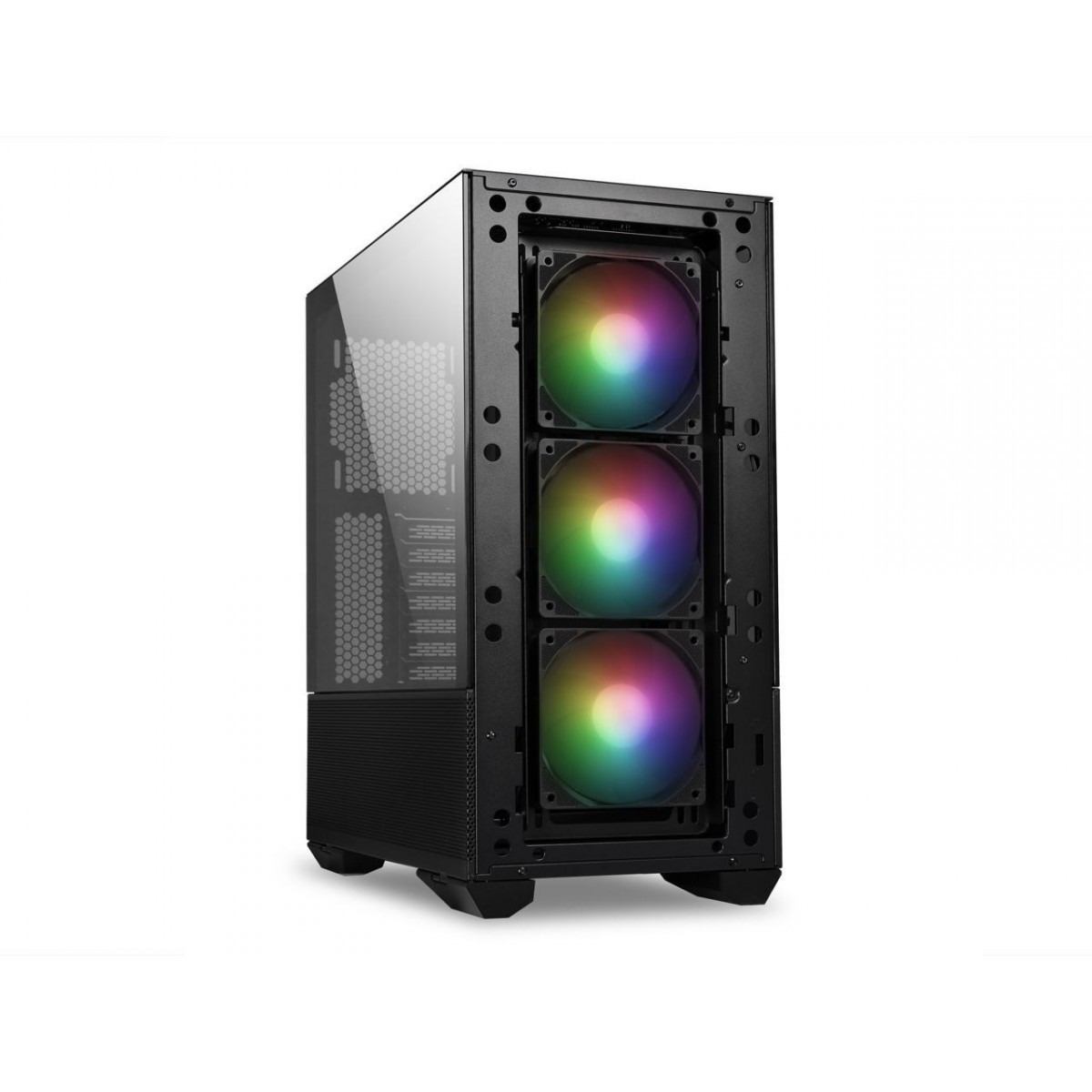 Gabinete Gamer Lian Li, Lancool II Mesh C RGB-X, Mid Tower, Vidro Temperado, Black, Sem Fonte, Com 3 Fans