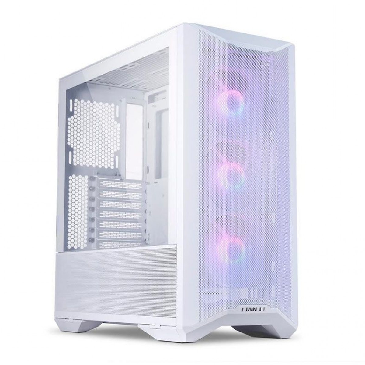 Gabinete Gamer Lian Li, Lancool II Mesh C RGB-S, Mid Tower, Vidro Temperado, White, Sem Fonte, Com 3 Fans