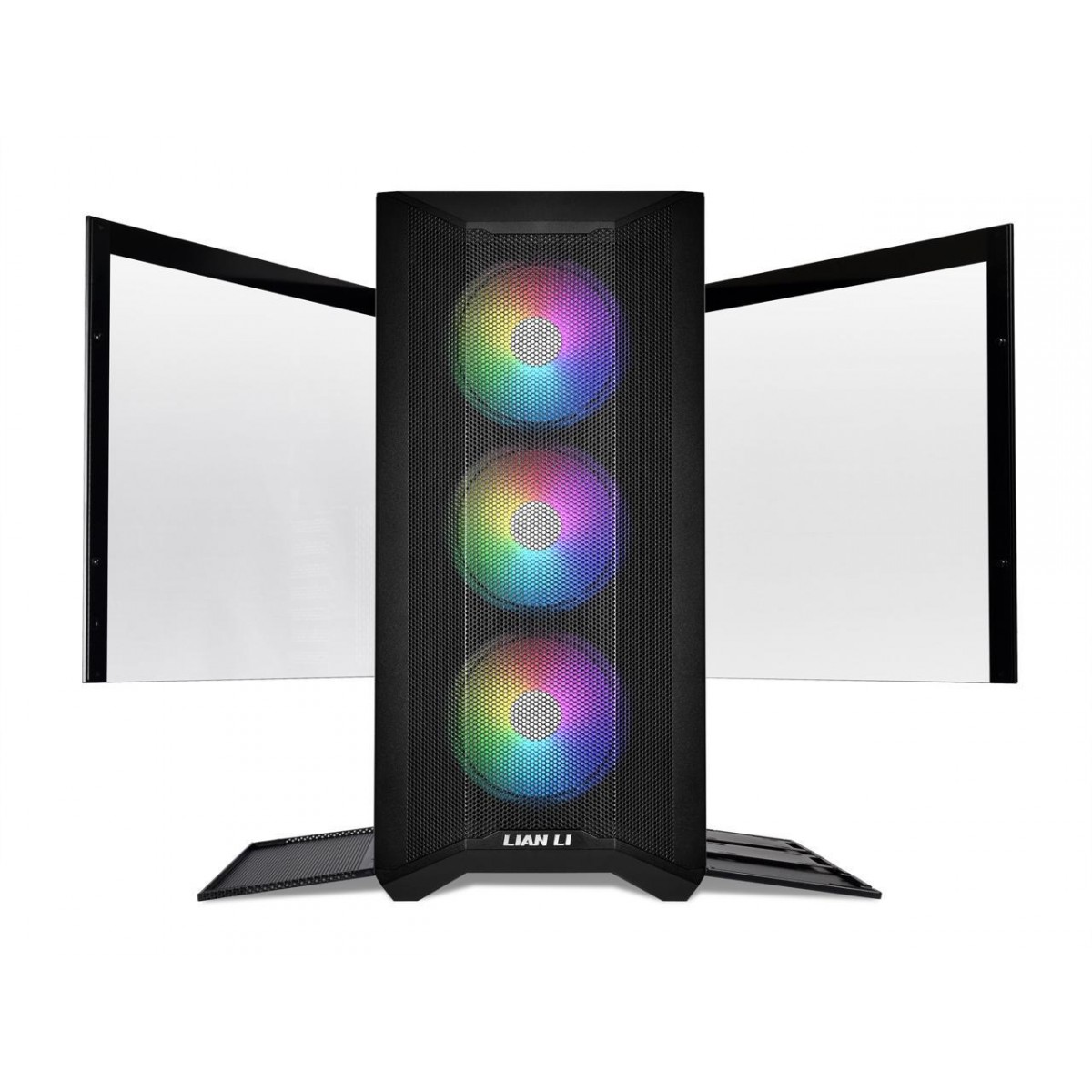 Gabinete Gamer Lian Li, Lancool II Mesh RGB, Mid Tower, Vidro Temperado, Black, Sem Fonte, Com 3 Fans
