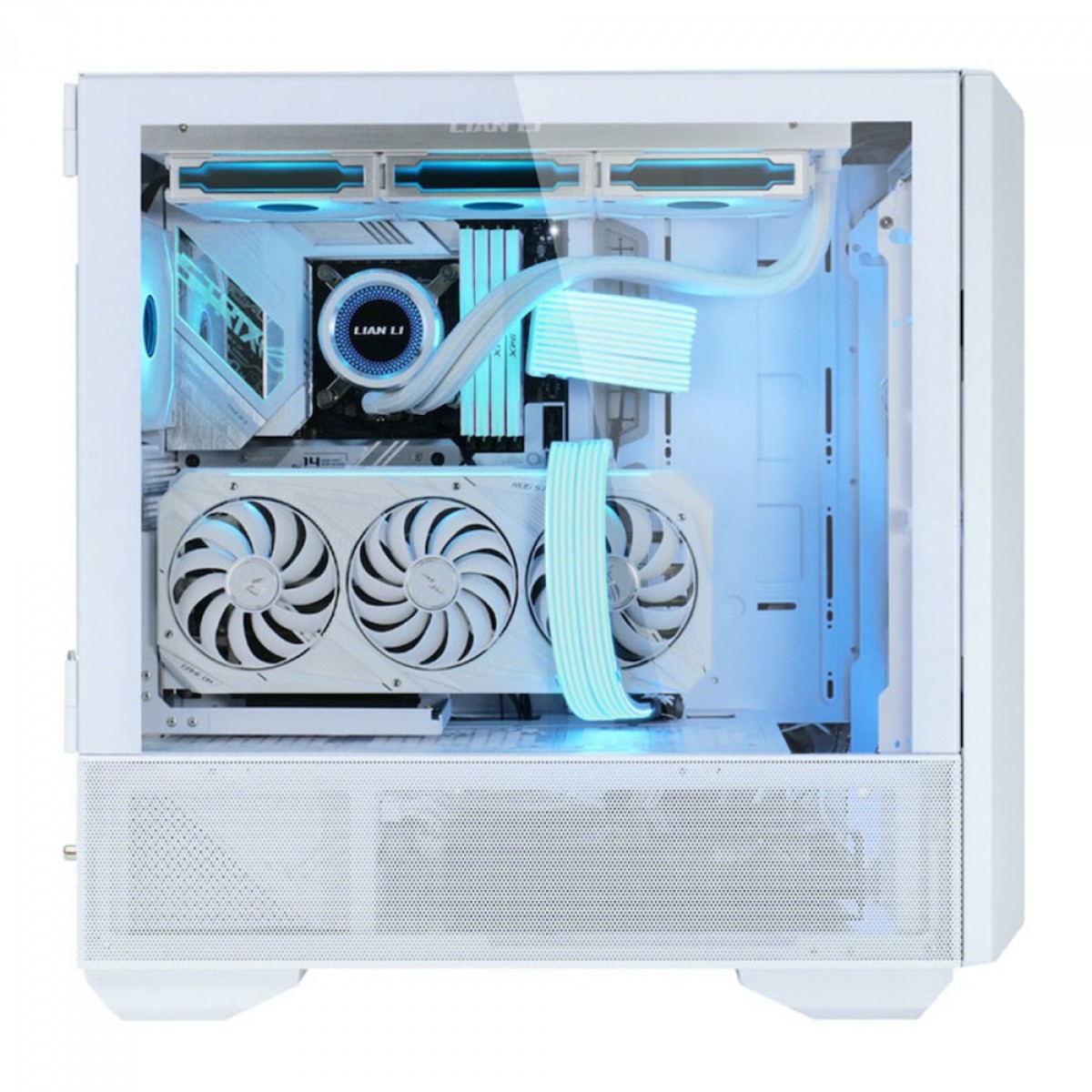 Gabinete Gamer Lian Li Lancool III, Mid Tower, Vidro Temperado, White, E-ATX, Sem Fonte, Com 4 Fans, LANCOOL 3-W