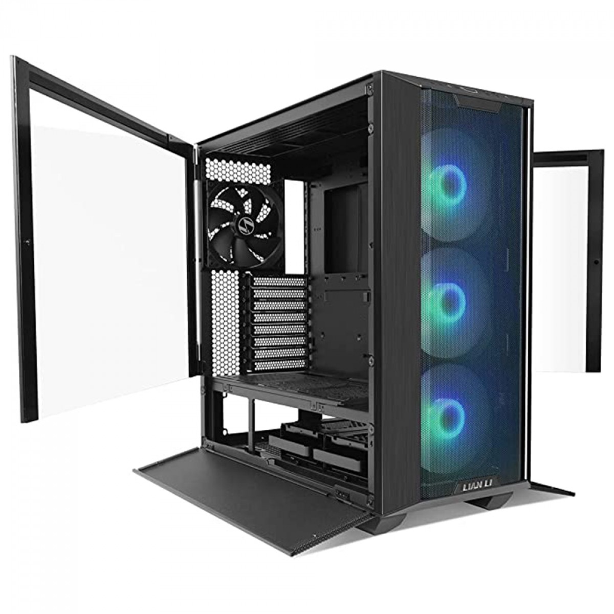 Gabinete Gamer Lian Li Lancool III, RGB, Mid Tower, Vidro Temperado, Black, E-ATX, Sem Fonte, Com 4 Fans, LANCOOL 3R-X