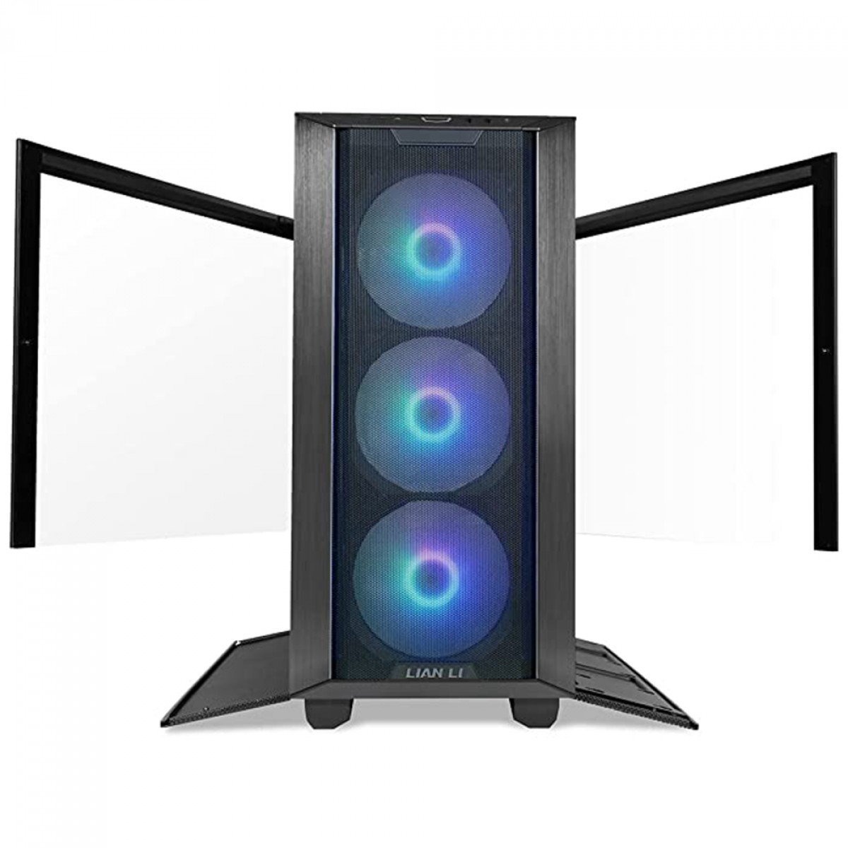 Gabinete Gamer Lian Li Lancool III, RGB, Mid Tower, Vidro Temperado, Black, E-ATX, Sem Fonte, Com 4 Fans, LANCOOL 3R-X