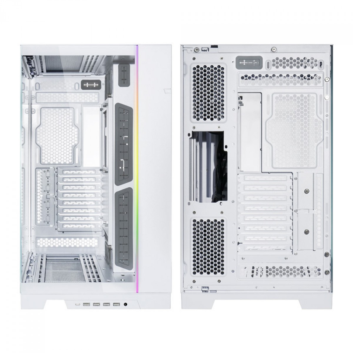 Gabinete Gamer Lian Li O11 Dynamic EVO XL, Full Tower, Vidro Temperado, White, Sem Fonte, Sem Fan, O11DEXL-W WHITE