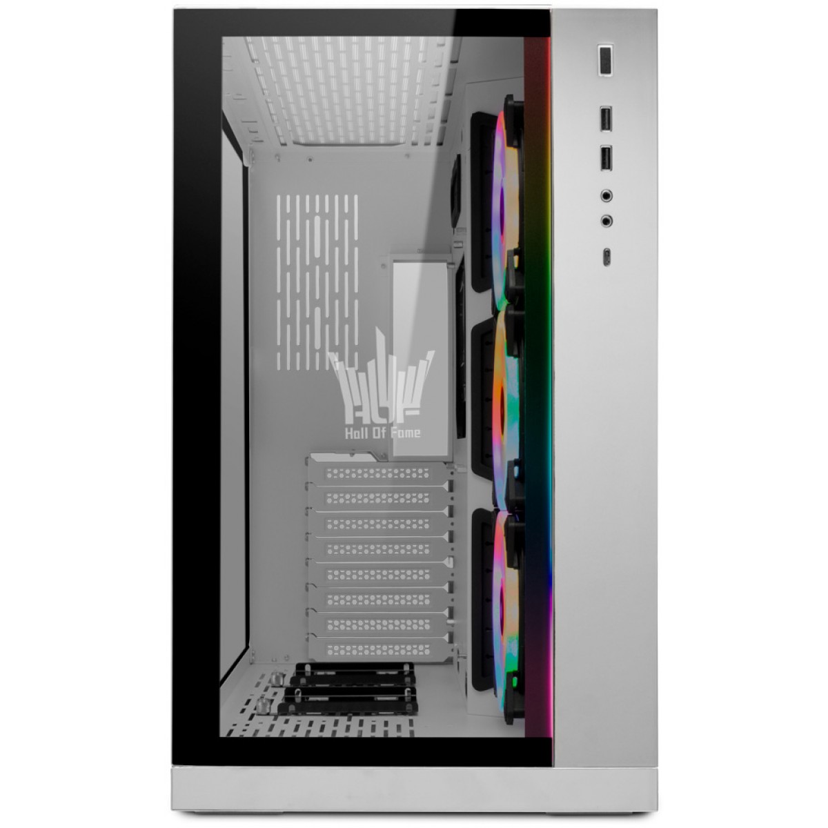 Gabinete Gamer Lian Li O11 Dynamic HOF, Mid Tower, Vidro Temperado, White, Sem Fonte, Sem Fan