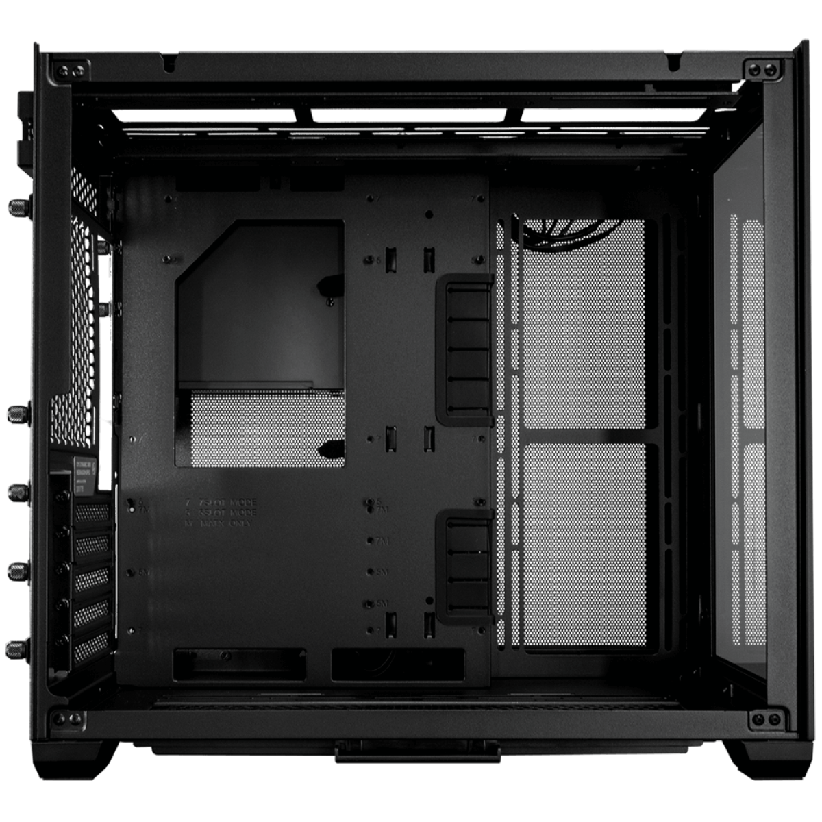 Gabinete Gamer Lian Li O11 Dynamic Mini Redragon Spec Edition, Mid Tower, Vidro Temperado, ATX, Black, Sem Fonte, Sem Fan, O11DMINI-RD-X