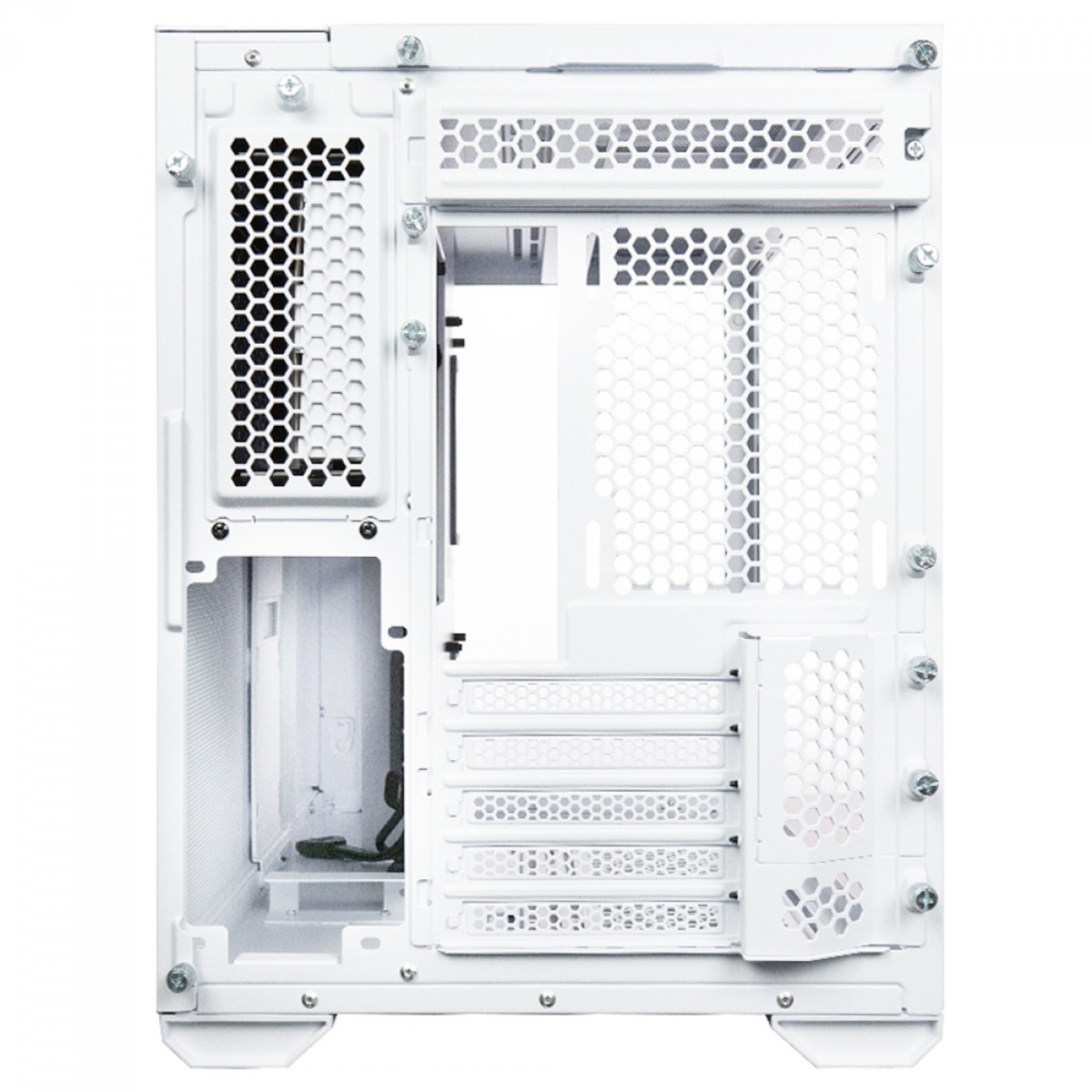 Gabinete Gamer Lian Li O11 Dynamic Mini, Redragon Spec Edition, Mid Tower, Vidro Temperado, Lunar White, O11DMINI-RD-W
