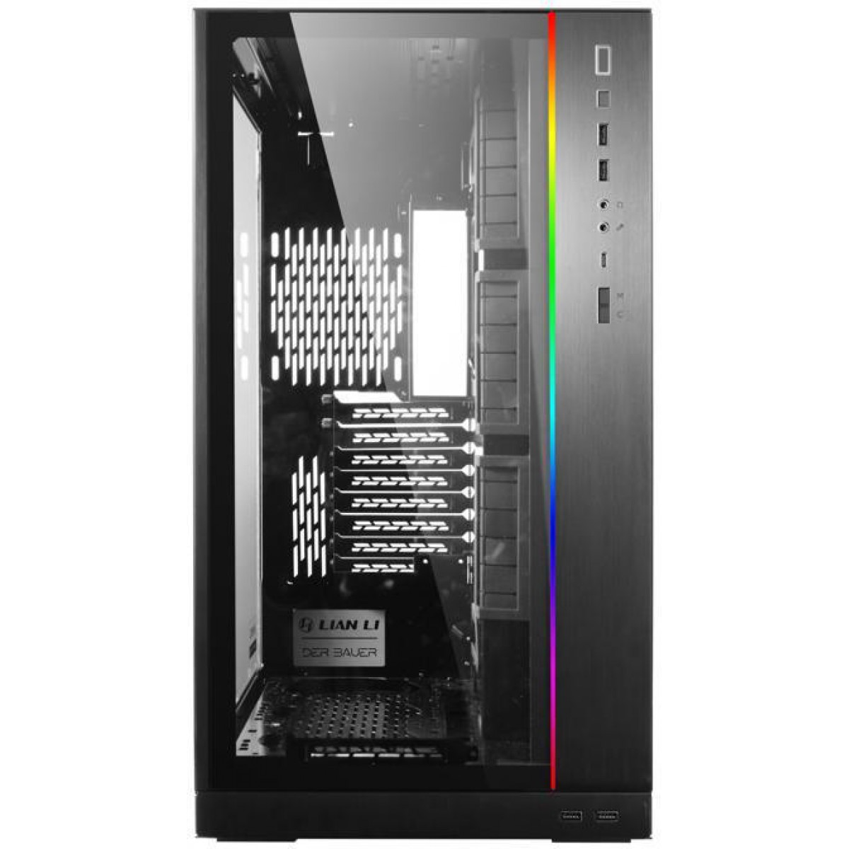 Gabinete Gamer Lian Li O11 Dynamic XL ROG, Full Tower, Vidro Temperado, Black, Sem Fonte, Sem Fan, O11DXL-X BLACK