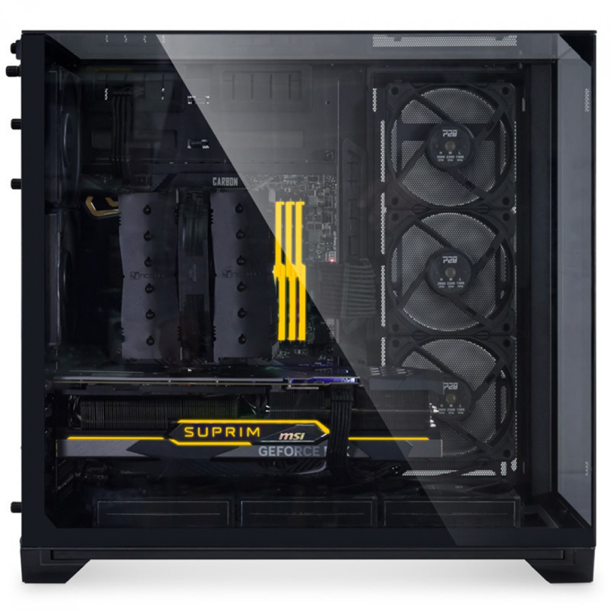 Gabinete Gamer Lian Li O11 Vision, Mid Tower, Vidro Temperado, E-ATX, Black, Sem Fonte, Sem Fan, O11VX BLACK