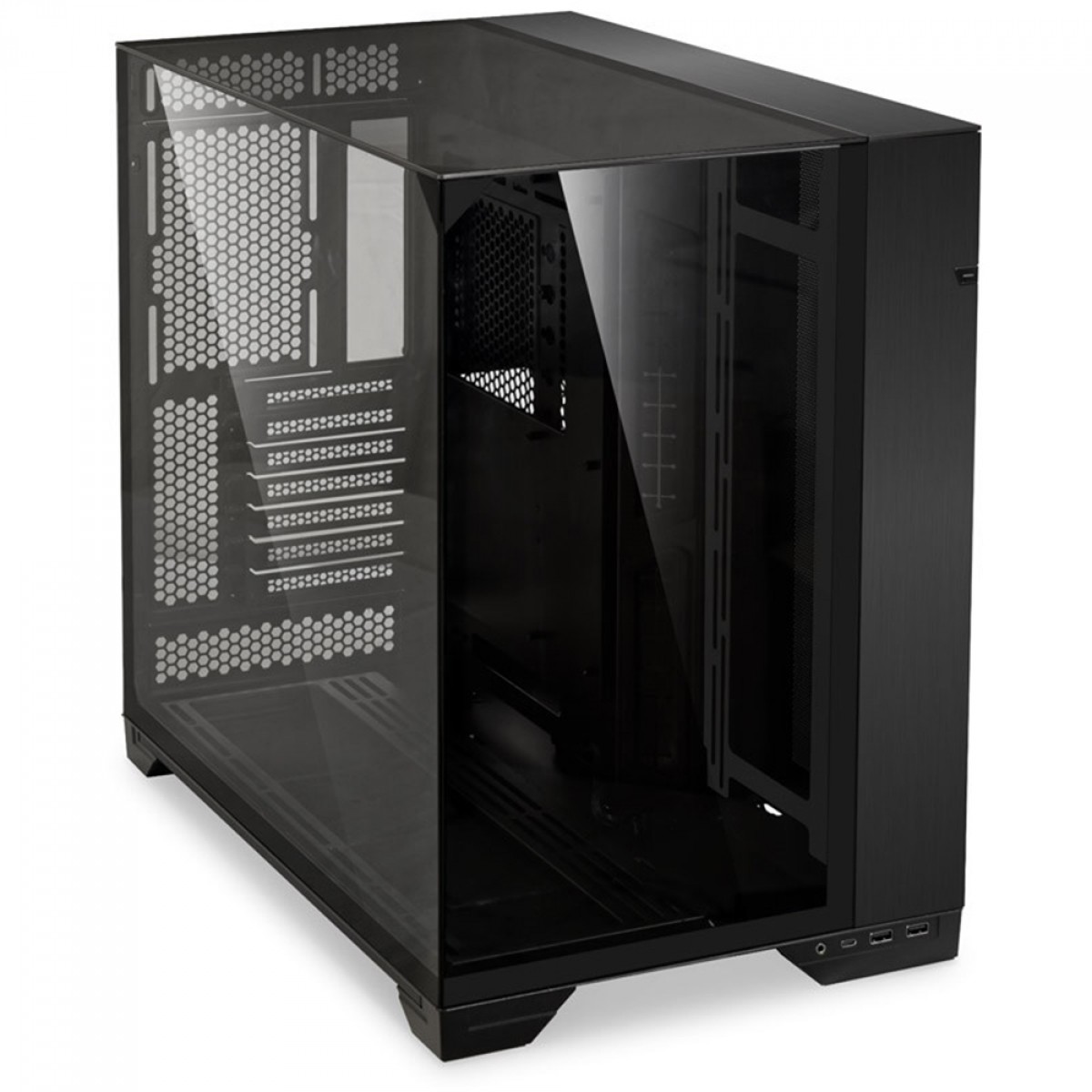 Gabinete Gamer Lian Li O11 Vision, Mid Tower, Vidro Temperado, E-ATX, Black, Sem Fonte, Sem Fan, O11VX BLACK
