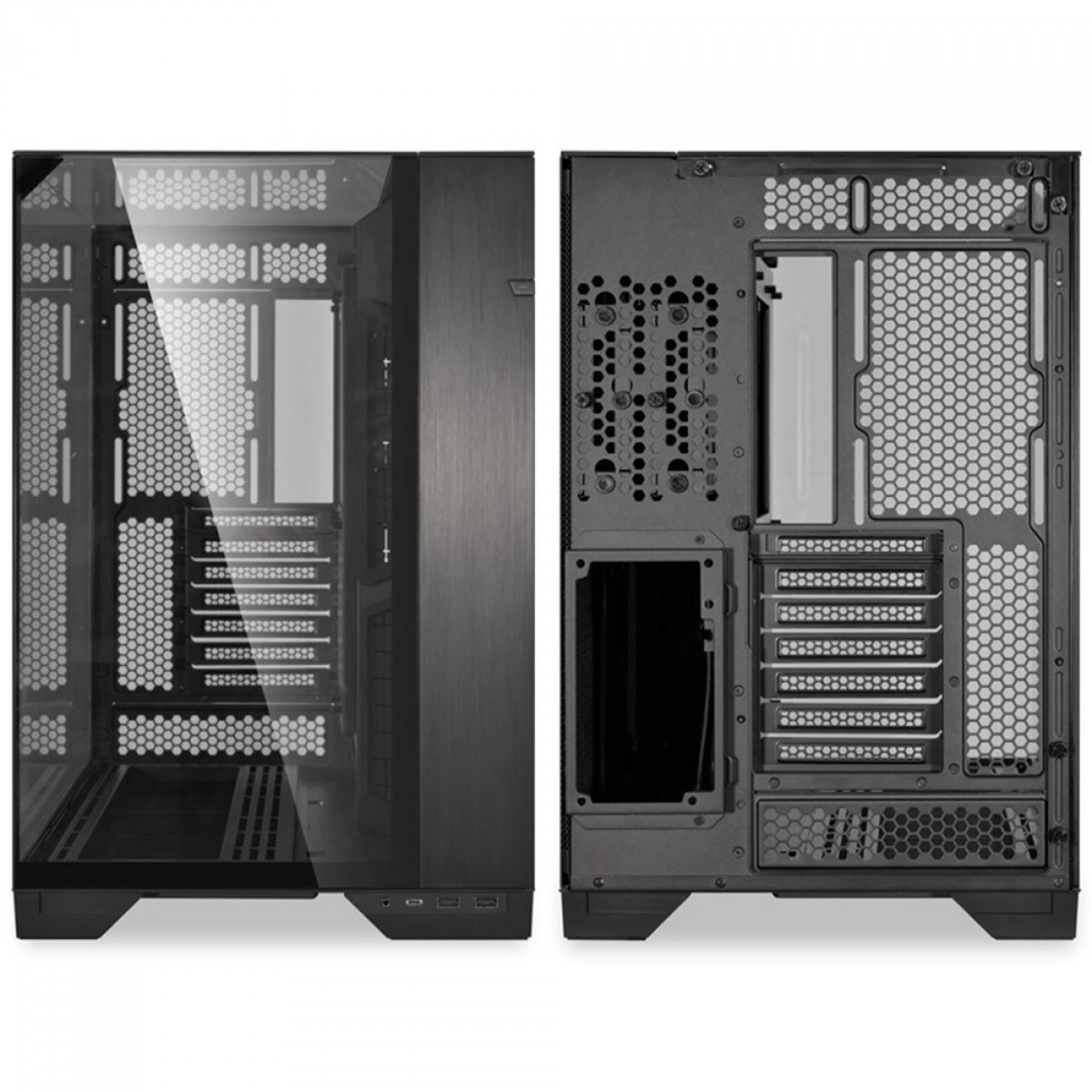 Gabinete Gamer Lian Li O11 Vision, Mid Tower, Vidro Temperado, E-ATX, Black, Sem Fonte, Sem Fan, O11VX BLACK