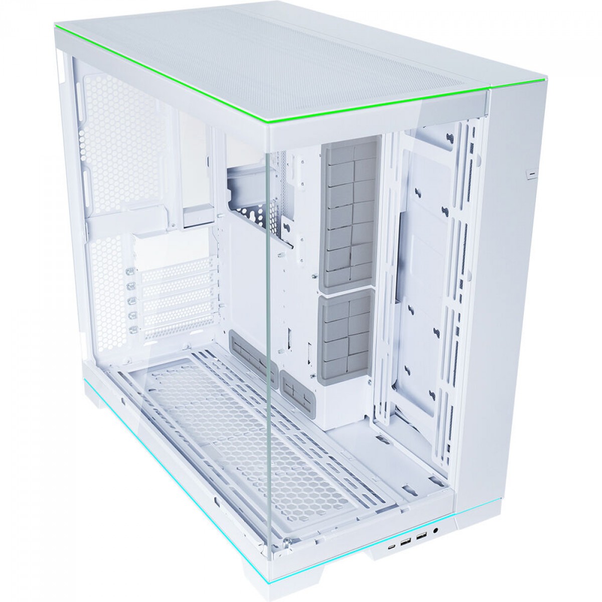 Gabinete Gamer Lian Li O11D EVO RGB, Mid Tower, Vidro Temperado, E-ATX, Branco, Sem Fonte, Sem Fan, O11DERGBW