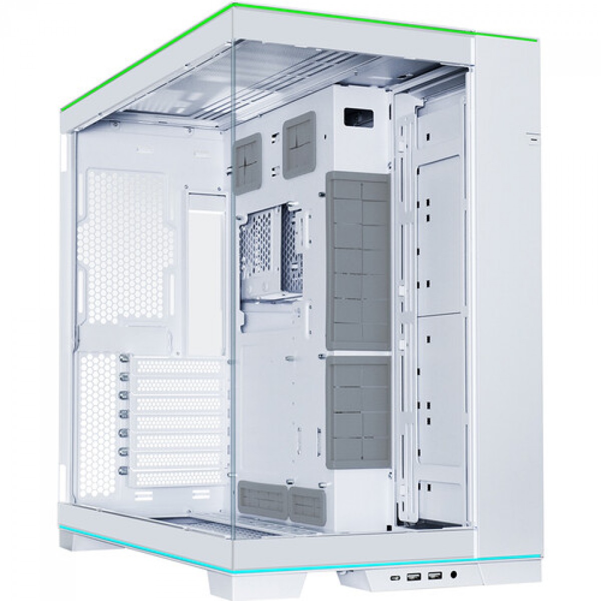 Gabinete Gamer Lian Li O11D EVO RGB, Mid Tower, Vidro Temperado, E-ATX, Branco, Sem Fonte, Sem Fan, O11DERGBW
