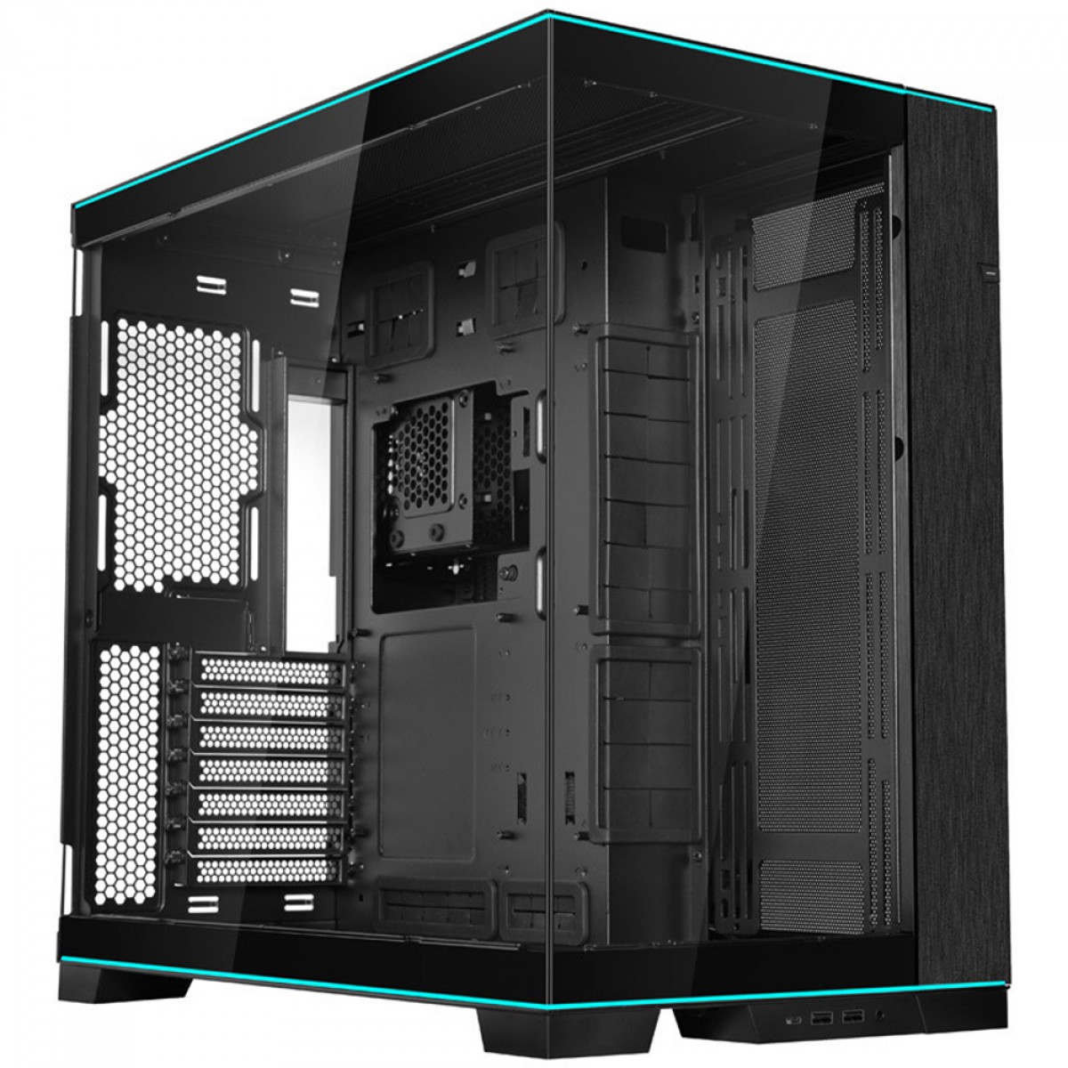 Gabinete Gamer Lian Li O11D EVO RGB, Mid Tower, Vidro Temperado, E-ATX, Preto, Sem Fonte, Sem Fan, O11DERGBX BLACK