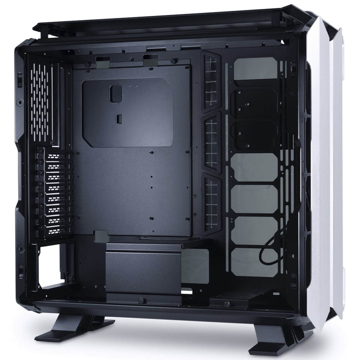 Gabinete Gamer Lian Li Odyssey X, Full Tower, Vidro Temperado, EEB/E-ATX, Sem Fonte, Sem Fans, Prata, TR-01-A