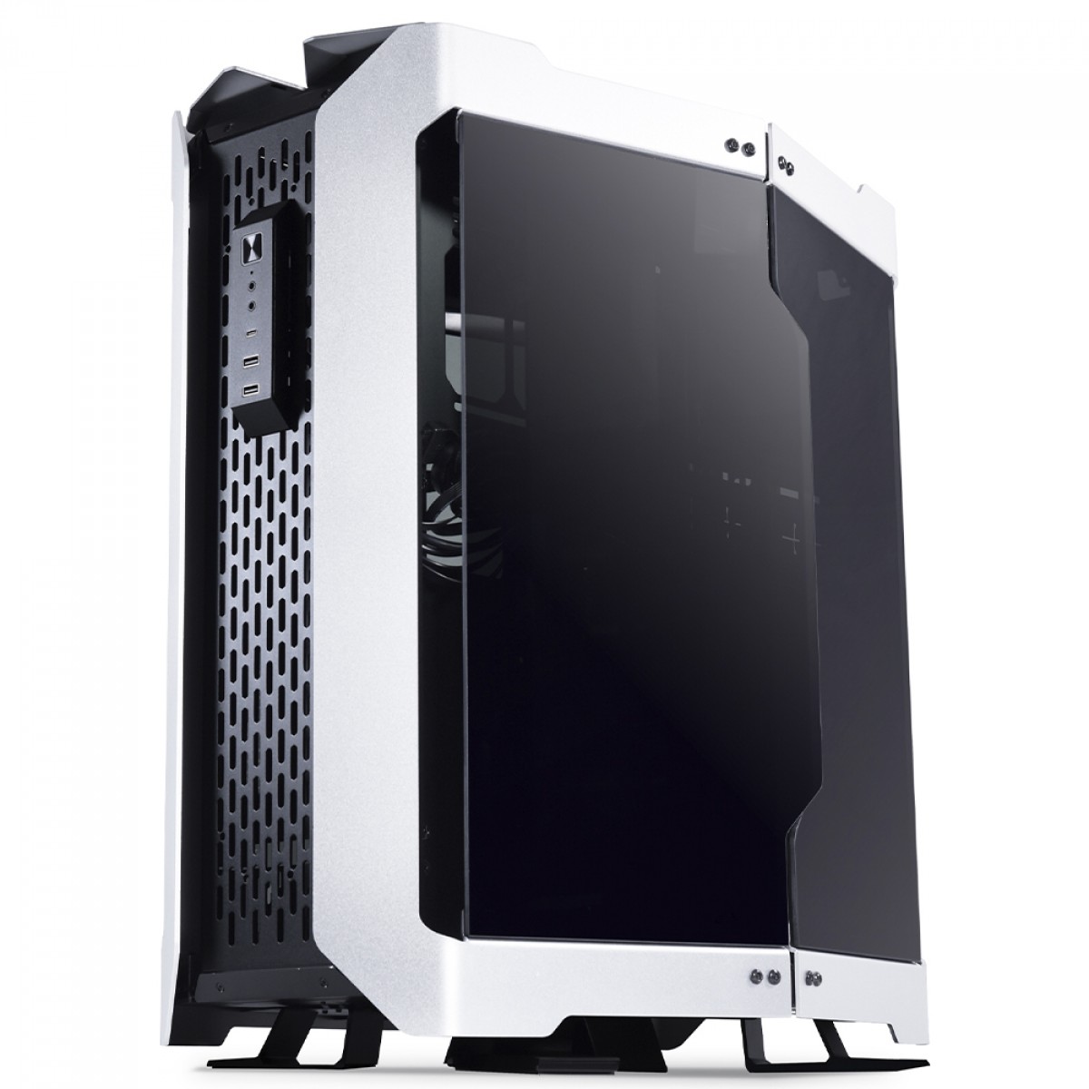 Gabinete Gamer Lian Li Odyssey X, Full Tower, Vidro Temperado, EEB/E-ATX, Sem Fonte, Sem Fans, Prata, TR-01-A