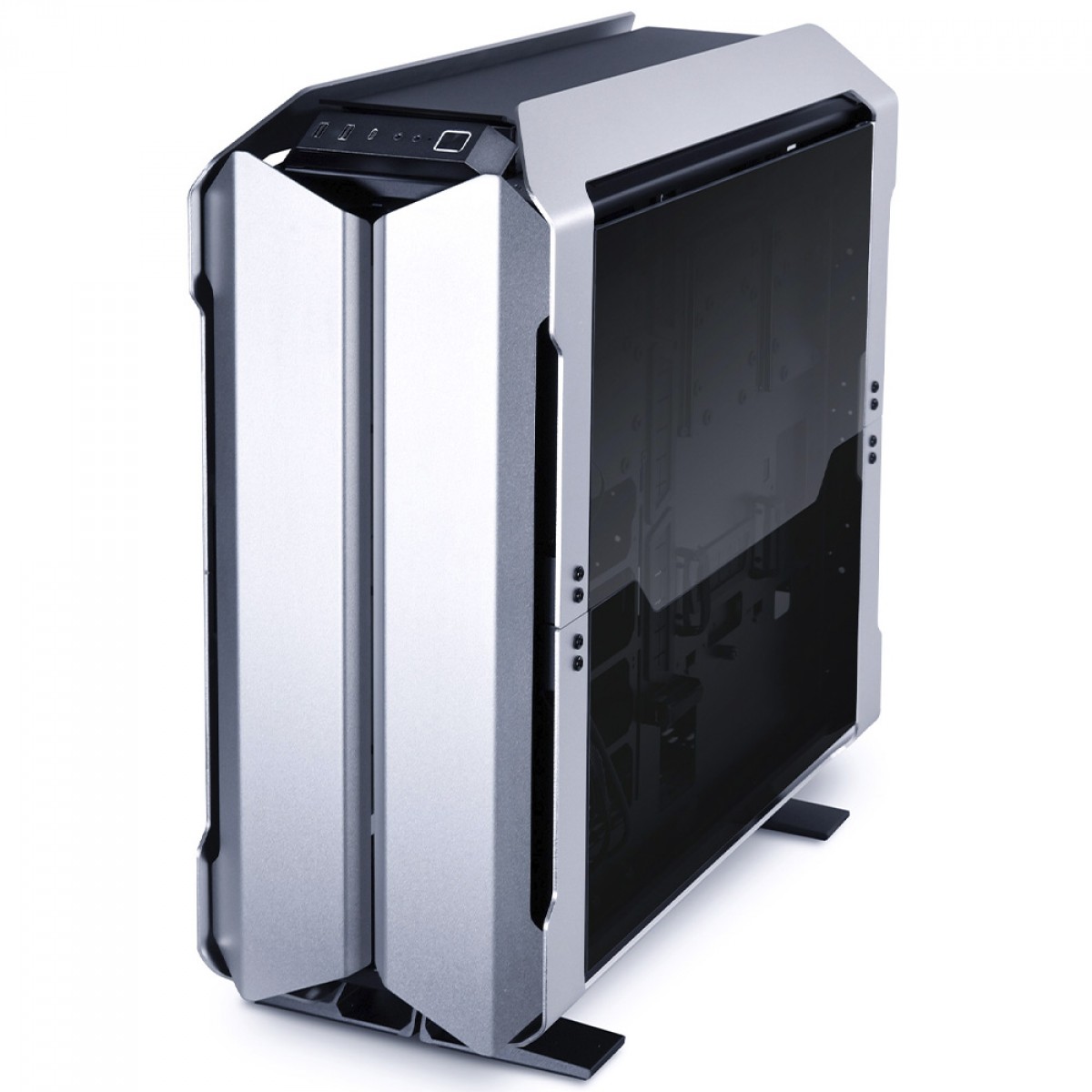Gabinete Gamer Lian Li Odyssey X, Full Tower, Vidro Temperado, EEB/E-ATX, Sem Fonte, Sem Fans, Prata, TR-01-A