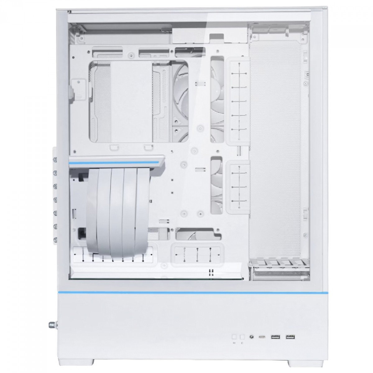 Gabinete Gamer Lian Li SUP01, ARGB, Mid Tower, Vidro Temperado, ATX, Sem Fonte, Com 3 Fans, Branco, SUP01W