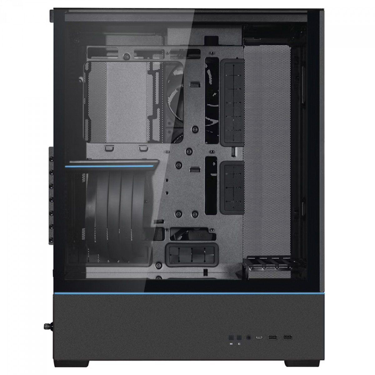 Gabinete Gamer Lian Li SUP01, ARGB, Mid Tower, Vidro Temperado, ATX, Sem Fonte, Com 3 Fans, Preto, SUP01X