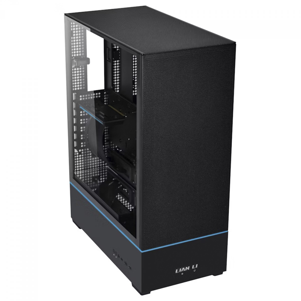 Gabinete Gamer Lian Li SUP01, ARGB, Mid Tower, Vidro Temperado, ATX, Sem Fonte, Com 3 Fans, Preto, SUP01X