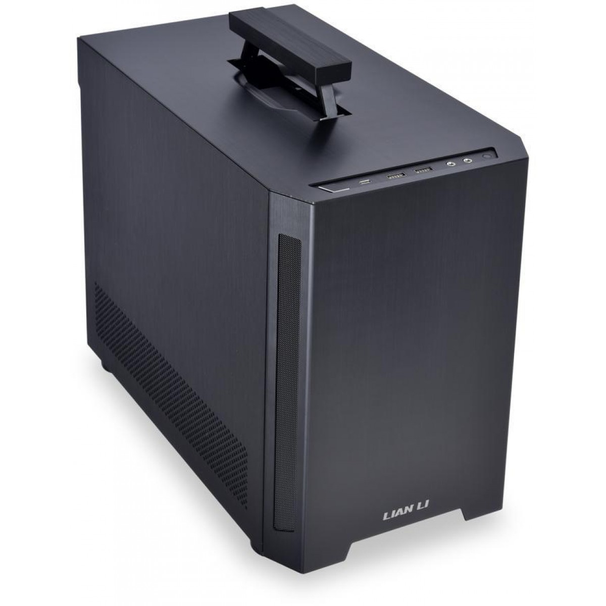 Gabinete Gamer Lian Li, TU150X, Mini Tower, Alumínio, Black, Sem Fonte, Sem Fan