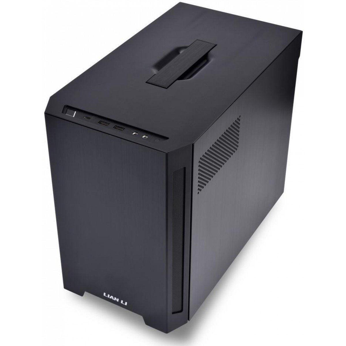 Gabinete Gamer Lian Li, TU150X, Mini Tower, Alumínio, Black, Sem Fonte, Sem Fan