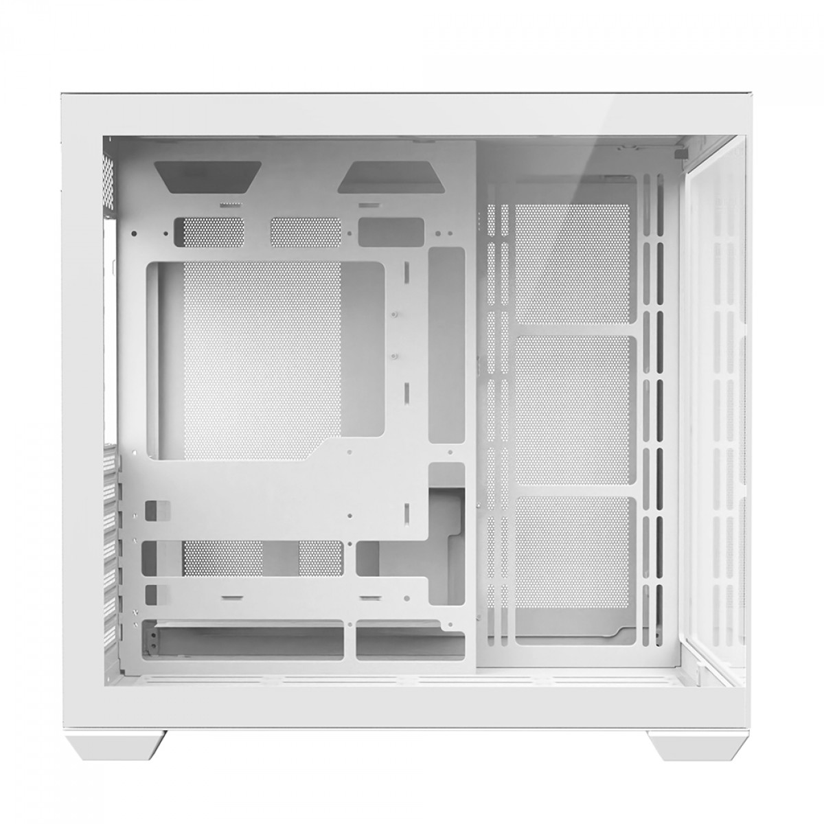 Gabinete Gamer Liketec Atlas Snow, Aquário, Mid Tower, Vidro Temperado, ATX, Sem Fonte, Sem Fans, Branco