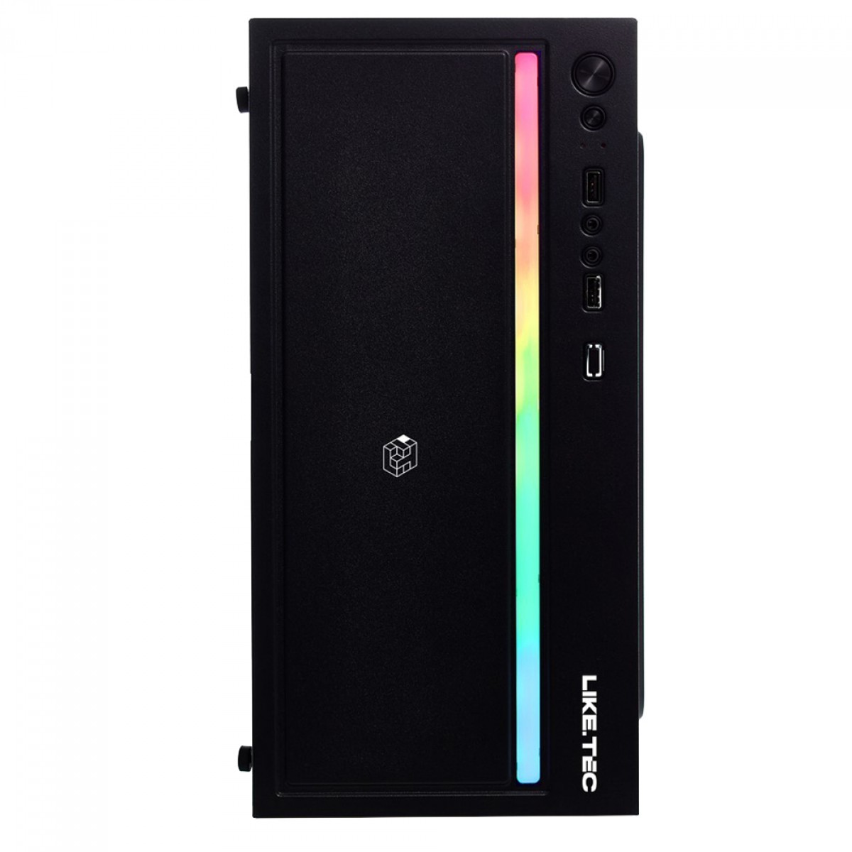Gabinete Gamer Liketec Craft RGB, Mid Tower, Acrílico, M-ATX, Black, Sem Fonte, Com 1 Fan, LC-MT-CRAFT-2027