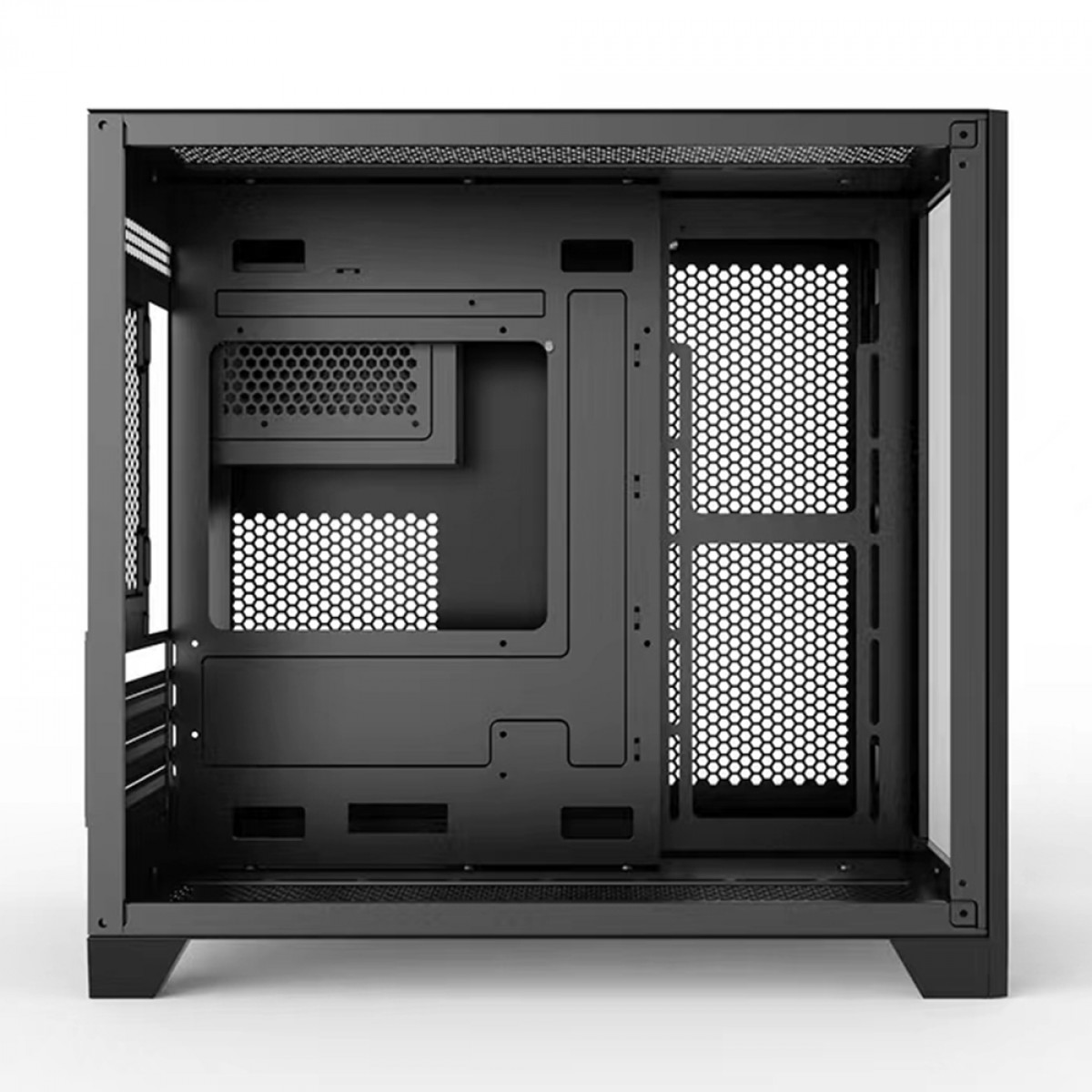 Gabinete Gamer Liketec Cube Kirra, RGB, Mid Tower, Vidro Temperado, MATX, Black, Sem Fonte, Com 4 Fans