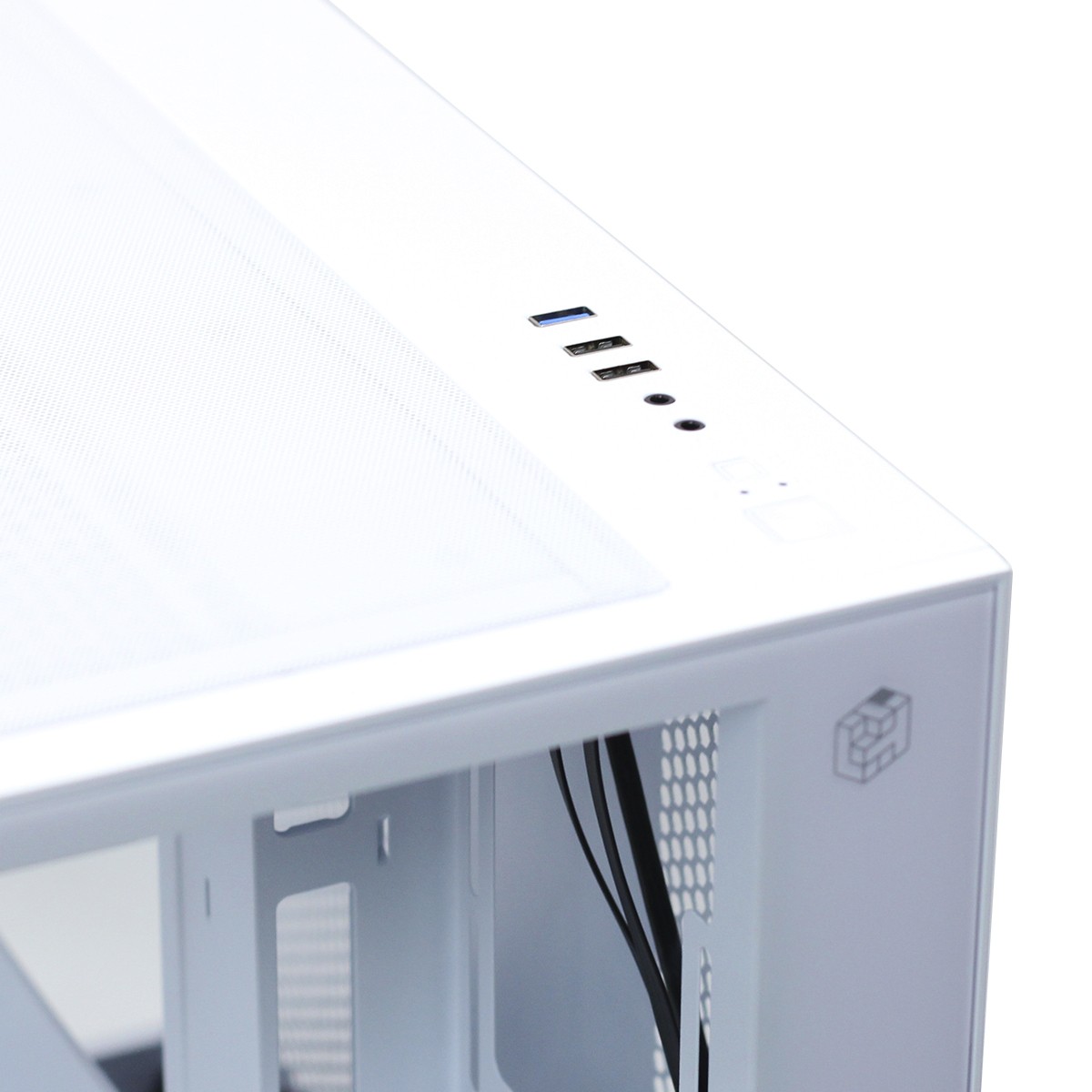 Gabinete Gamer Liketec Cube Kirra Snow, RGB, Mid Tower, Vidro Temperado, MATX, White, Sem Fonte, Com 4 Fans