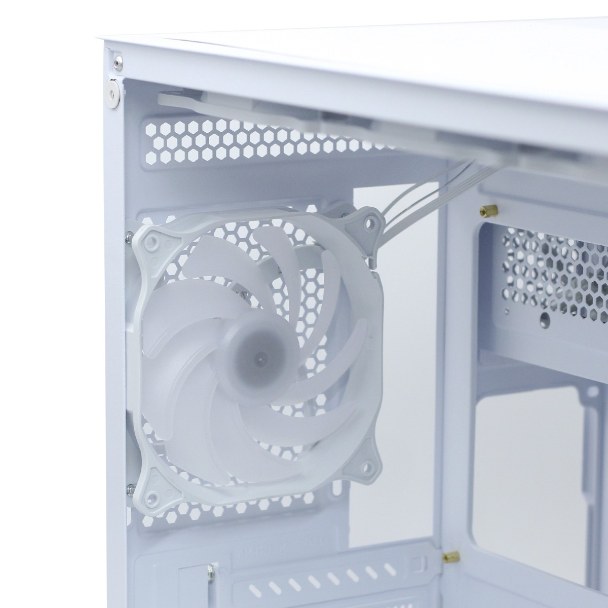 Gabinete Gamer Liketec Cube Kirra Snow, RGB, Mid Tower, Vidro Temperado, MATX, White, Sem Fonte, Com 4 Fans